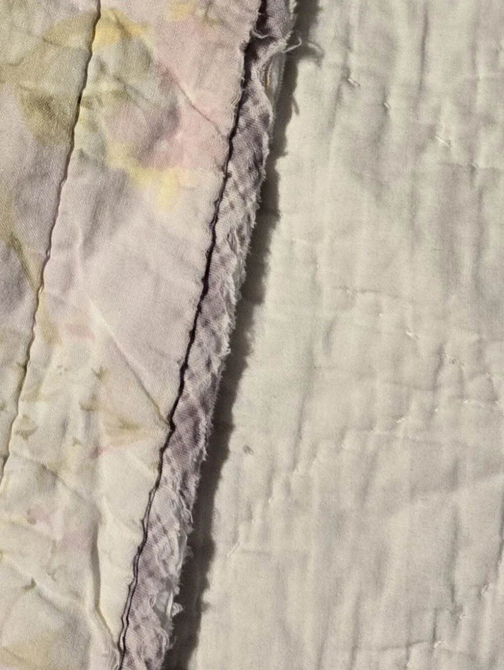 Rachel Ashwell Treasures Shabby Chic Pastel Floral Quilt White & Pink Twin Full